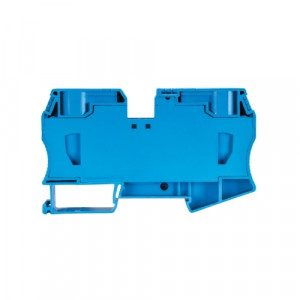 Проходная клемма WKF 35/35 BL, Проходная клемма, тип фиксации провода: пружинный, номинальное сечение: 35 мм кв., 125A, 800V, ширина: 16 мм, цвет: синий, тип монтажа: DIN35