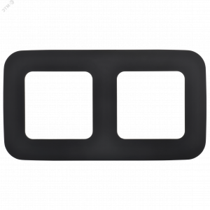 FLITE ARTISTIC Рамка 2-местная РУ-2-А-ФлЧ черный IEK FI-M22-31-20-K02