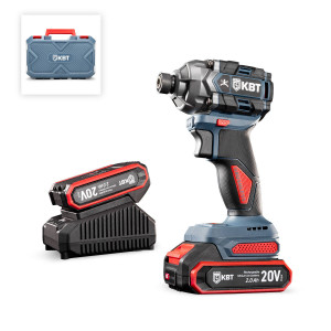 Винтоверт SB-20-230 серия ПРОФИ, Винтоверт ударный аккумуляторный 20V бесщеточный с быстрозажимным патроном 1/4 НЕХ, 2 аккумуляторные батареи: Li-ion, 20 В/2Ач, з/у