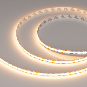 Лента COB-X400-8mm 12V Warm2700 (9 W/m, IP20, CSP, 2.5m) 039046, Светодиодная лента COB-X400, открытая IP20. Светодиоды CSP, 400 шт/м (1000 шт на 2.5 м), белая плата, ширина 8 мм, скотч 3М. Цвет ТЕПЛЫЙ 2700K, цветопередача CRI>90, угол 170°. Питание 12 В, мощность 9 Вт/м (22.5 Вт на 2.5 м). Размеры 2500х8х2 мм. Мин.отр