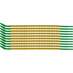 brd333178, SCNG-09-S клипсы  жёлтые, 300шт/упак, для провода 2,5-3,0мм диаметра, легенда S