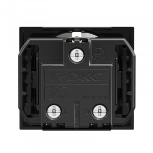 Розетка 1-м 2мод. Viva 16А IP20 2P+E с заземл. защ. шторки черн. 45205