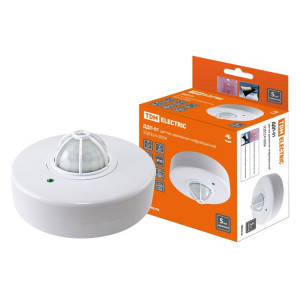 Датчик движения потол. ДДП-01 1100Вт, 5-480с, 2-8м, 5+Лк, 120(сбоку)+360(сверху) гр, IP33, SQ0324-0004