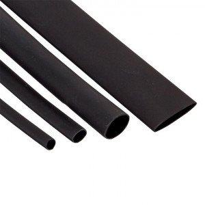 Набор трубок термоусадочных ТУТк клеевые нг черн. (3/1; 4.8/1.6; 6/2; 9/3; 12/4) по 100мм PROxima tut-k-n-1-r