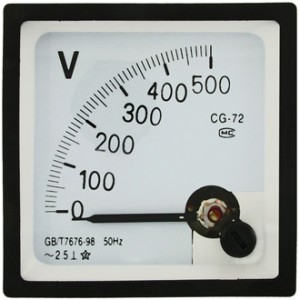 Вольтметр 500В   50ГЦ  (72Х72), Измерительная головка ACV 500V вертикального положения, класс точности 1,5