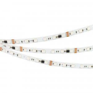 Лента SPI-B60-10mm 24V RGB-PX6-RAM (15 W/m, IP20, 5060, 5m) 033447, Светодиодная лента SPI-B60, открытая IP20, с микросхемой GS8206 (битый пиксель не влияет на передачу сигнала далее по ленте, подключение внешнего контроллера). Светодиоды 5060, 60 шт/м (1 pixel = 6 LED), белая плата 10 мм, скотч 3М. Цвет RGB, угол 120°