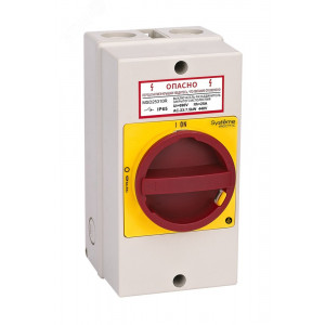 ГЛАВНЫЙ/АВАРИЙНЫЙ ВЫКЛЮЧАТЕЛЬ-РАЗЪЕДИНИТЕЛЬ 3P 25A ЗАКРЫТОГО ИСПОЛНЕНИЯ IP65 MSD25311R