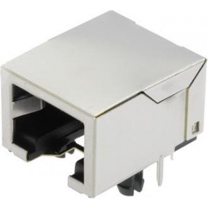 09455511102, Модульные соединители / соединители Ethernet RJ 45 MOD JACK THT