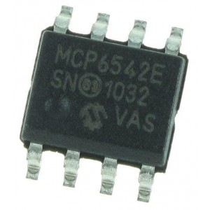 MCP6542-E/SN, Аналоговые компараторы Dual 1.6V Push/ Pull Comp