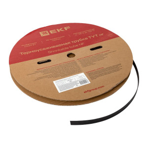 Термоусаживаемая трубка ТУТ нг 12/6 черная рулон PROxima tut-12-b