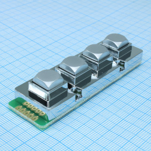 AK-104-B-SSS-WP-MM, Клавиатура без символов серебристая влагозащищенная металлическая