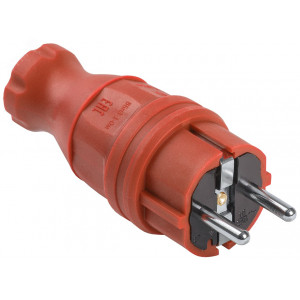 Вилка прямая ОМЕГА ВБп3-1-0м IP44 каучук красн. PKR01-016-2-K04