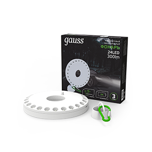 Фонарь кемпинговый модель GFL003 24LED 300lm 3xAA белый магнит и карабин LED 1/12/72 GF003