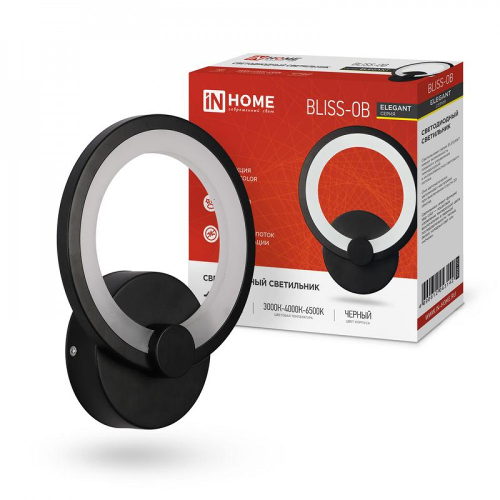 Изображение товара Светодиодный светильник ELEGANT BLISSAR-B 15Вт 230В 3000-6500К черный