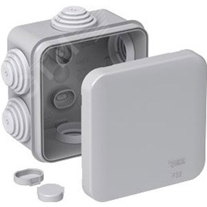 КОРОБКА РАСПРЕДЕЛИТЕЛЬНАЯ ОТКРЫТОЙ УСТАНОВКИ 70X70X40, IP55, 6 сальников DIY C2 IMT350901