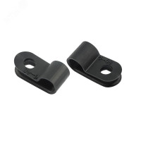 Скоба кабельная под винт 5мм черн. (уп.50шт) 07-4405-1