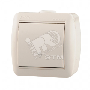 Переключатель проходной 1-кл. ОП Nata 10А IP20 бел. 710-0200-105