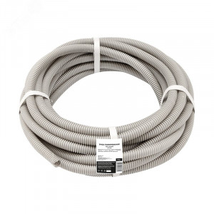 Труба гофрированная из ПВХ, с зондом, 20 мм 28-0020-10