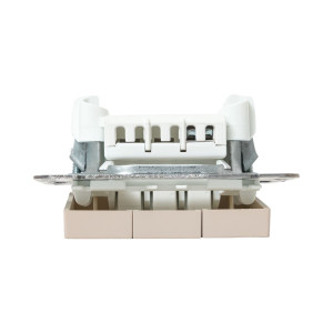 Механизм выключателя, тр-хклавишный, кремовый Эпика EKF UP1-SWI-31