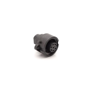 C016 10G006 000 12, Стандартный цилиндрический соединитель 6+PE FEMALE RECEPT BLACK CRIMP