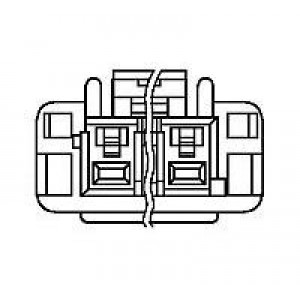 2-1376388-3, Автомобильные разъемы 5MM POWER KEY 2P PLUG HSG BLUE