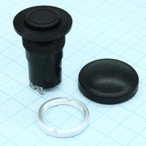 К-3-1П  20мм (пластик), 1 замыкание, 1 размыкание, черный протектор