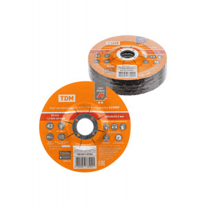 Круг шлифовальный, зачистной по металлу, 125х6х22,2 мм, тип 42, A24RBF, серия "Рубин", SQ1071-0704