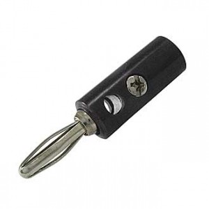 10-0069 A AL BLACK, Штекер 10-0069 a AL черный, винтовое крепление