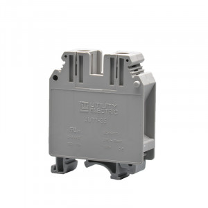 Проходная клемма JUT1-35-GY, Проходная клемма, тип фиксации провода: винтовой, номинальное сечение: 35 мм кв., 125A, 1000V, ширина: 15,2 мм, цвет: серый, тип монтажа: DIN35