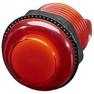 3489, Принадлежности Adafruit  Arcade Button w/LED Translucent Red