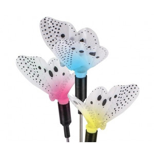 Светильник светодиодный садовый SLR-S01 "бабочки" 5RGB h=1м мультиколор на солнечн. батарее 5006898