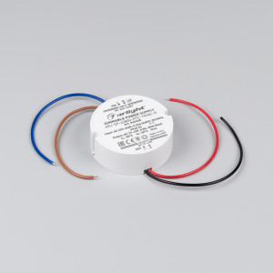 Блок питания ARJ-SP-42800-PFC-TRIAC-R (36W, 27-42V, 800mA) 040968, Диммируемый источник тока по стандарту TRIAC с гальванической развязкой для светильников и мощных светодиодов. Входное напряжение 220-240 VAC. Выходные параметры: 27-42 В, 800 mА, 36 Вт. Встроенный PFC >0,92. Негерметичный пластиковый корпус IP 44.