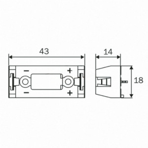 BHC-CR123A, Держатель батареи CR123A на плату
