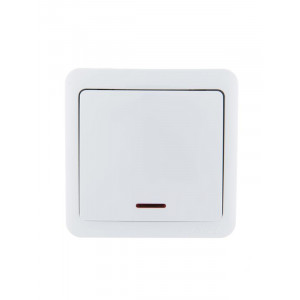 Выключатель 1-кл. 1п ОП Viola 10А IP20 с подсветкой бел. 751-0200-111