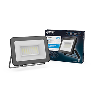 Прожектор LED Qplus 30W IP65 6500К черный 1/30 613511330