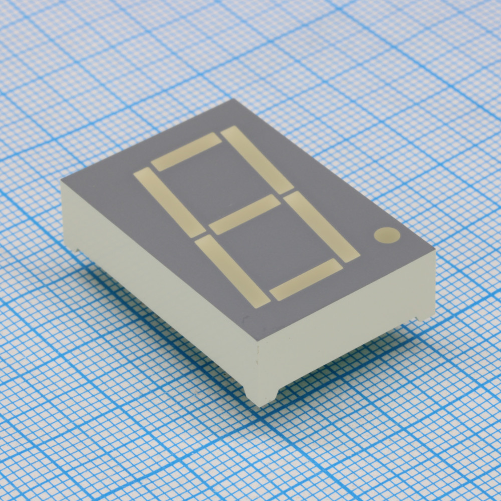 Изображение товара Однорядный индикатор 25,4мм красный 630нм 88-260мкд для электроники