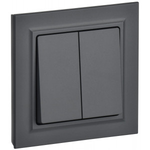 BRITE Выключ. 2-кл. 10А в сб. ВСР10-2-0-БрГ граф. BR-V20-0-10-K53-F