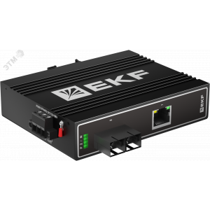 Медиаконвертер 10/100/1000Base-TX в 1000Base-X, разъем SC, двойное одномодовое оптоволокно, 1550нм TSX EKF [TSX-MC1-1GX1GT-SC]