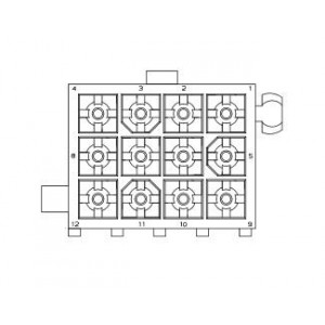 1-794040-0, Штыревые и гнездовые соединители HEADER 12 POS TIN MATRIX