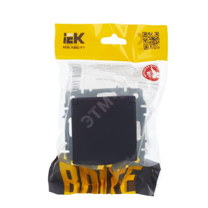 Розетка BRITE РСбш10-3-44-БрГ 16А IP44 с заземл. защ. шторки с крышкой графит BR-R16-16-44-K53