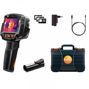 Testo 871, Тепловизор -30°C...+650°C, TFT 3.5" 320х240, разрешение матрицы 240 x 180px, аккумулятор, зарядка USB microB, сохранение данных на внутреннюю память 2.8Gb, подключение к приложению testo Thermography / беспроводному модулю BT/WLAN