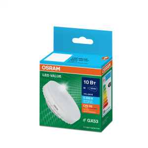 Лампа светодиодная LED Value LVGX5375 10SW/865 10Вт GX53 230В 10х1 RU OSRAM 4058075582125