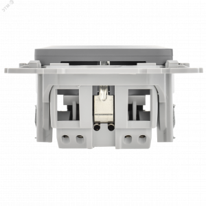 FLITE Розетка с заземлением с защитными шторками безвинтовое крепление 16А РСш11-1-ФлС серый IEK FI-R14-16-1-K03