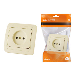 Розетка 2П 10А сл. кость "Валдай" SQ1804-0107
