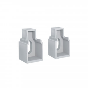 Заглушка DECORE-S6 с отверстием 044803, Пара заглушек для профилей DECORE-S6-EXT-V-COMFORT-2000, DECORE-S6-EXT-COMFORT-2000, DECORE-S6-INT-COMFORT-2000. Цвет - серебристый. Материал - пластик.  В комплекте 2 заглушки с отверстием. Цена за 1 комплект.