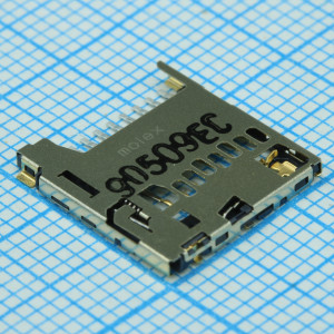 5033-98-1892, Разъем для Micro SD карты 8 контактов шаг 1.1мм угловой SMD 0.5A/контакт лента на катушке