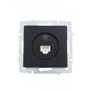 Розетка телефонная СП Vesna евро стандарт механизм черн. бархат 742-4288-137