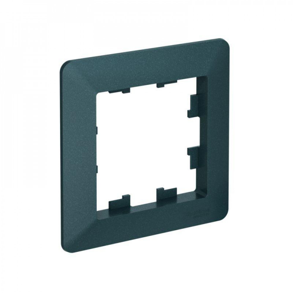 Изображение товара ATLASDESIGN AIR 1-постовая рамка изумруд/дымчатый черный