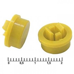 A24 YELLOW, Колпачок для кнопок 12х12, жёлтый