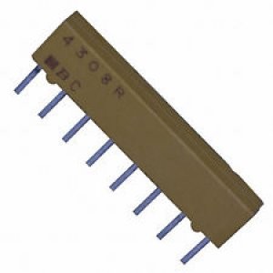 4608X-101-103LF, Резисторная сборка 7 резисторов 10кОм с одним общим выводом